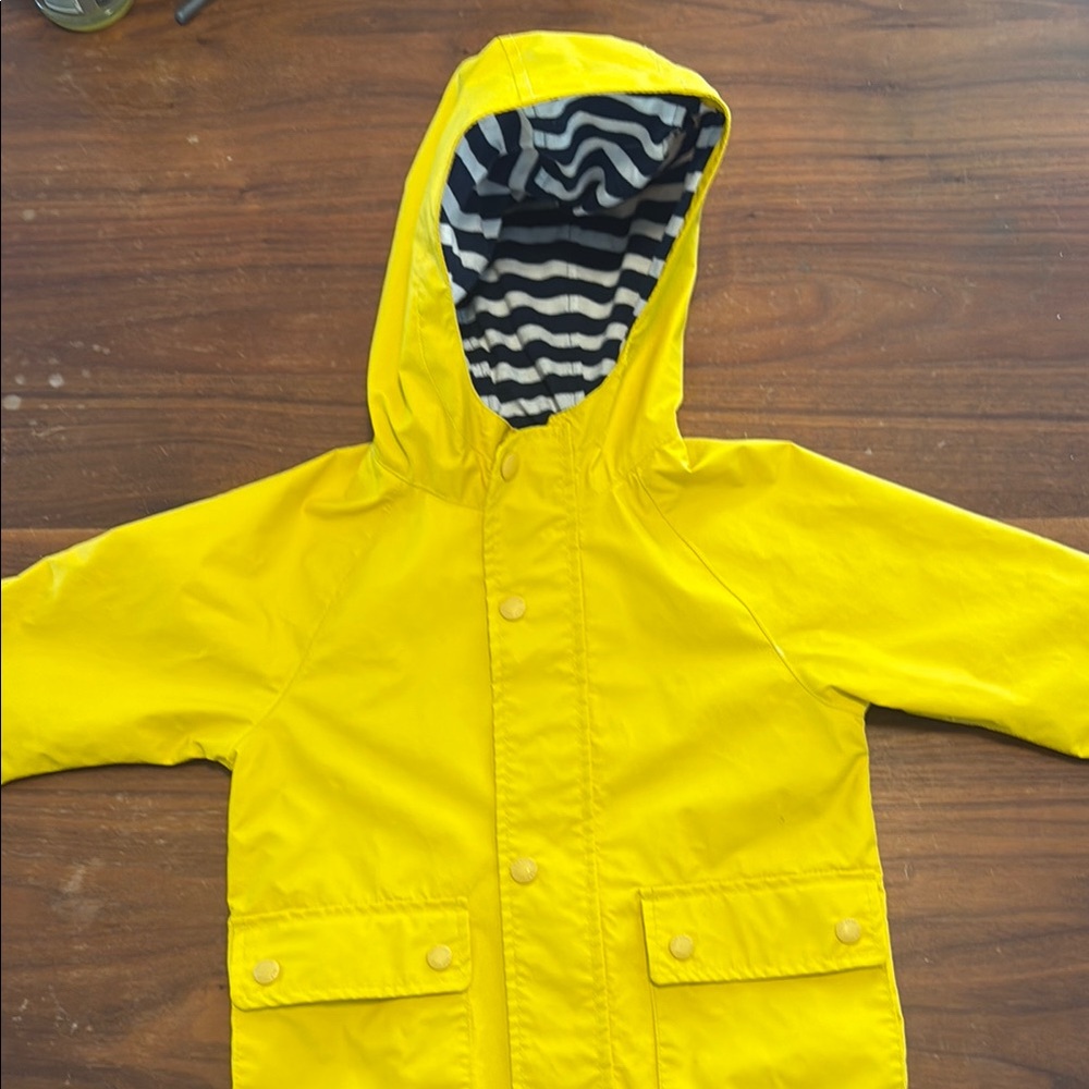 Gap Bright Yellow Hooded Raincoat
